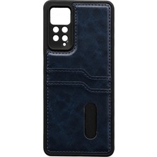 Metemix Newface Xiaomi Redmi Note 12 Pro 4g Kılıf Sara Kartvizitli Deri Kılıf - Lacivert