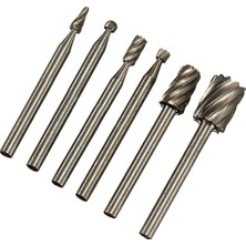 Tiger 2160511 Ahşap Spiral 6 Parça İnceltme Gravür Harf Yazı Yazma Uçları Ahşap Oyma Freze Gravür