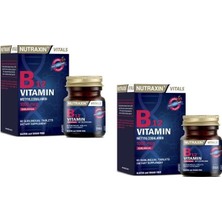 Nutraxin 1000 Mcg B12 Vitamin 60 Dilaltı Tablet x 2 Kiraz Aromalı