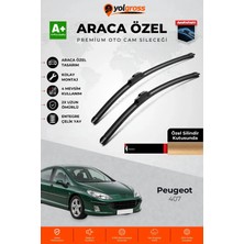 Meka Part Peugeot 407 Ön Cam Silecek Seti 2004-2011 Premium Araca Özel 70-70 cm A+ Kalite