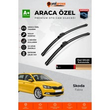 Meka Part Skoda Fabia Ön Cam Silecek Seti 2014-2021 Premium Araca Özel 60-40 cm A+ Kalite