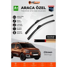 Meka Part Citroen Berlingo Ön Cam Silecek Seti 2018 Üzeri Premium Araca Özel 65-40 cm A+ Kalite