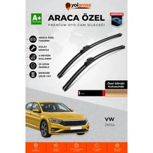 Meka Part Vw Jetta Ön Cam Silecek Seti 2019 Üzeri Premium Araca Özel 60-50 cm A+ Kalite