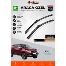 Meka Part Fiat Fullback Ön Cam Silecek Seti 2016 Üzeri Premium Araca Özel 55-45 cm A+ Kalite
