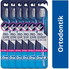 Oral-B 35 Soft Yumuşak Kıllı Ortodontik Diş Fırçası 6 Adet Uzun Boyun ile Zor Alanlara Ulaşım