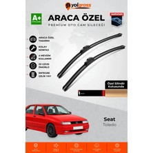 Meka Part Seat Toledo Ön Cam Silecek Seti 1991-1999 Premium Araca Özel 50-50 cm A+ Kalite