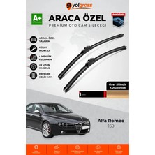 Meka Part Alfa Romeo 159 Ön Cam Silecek Seti 2005-2010 Premium Araca Özel 55-45 cm A+ Kalite