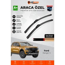 Meka Part Ford Ranger 3 Ön Cam Silecek Seti 2023 Üzeri Premium Araca Özel 60-45 cm A+ Kalite