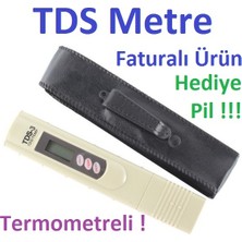Hubstein TDS Metre Termometreli Su Kalitesi Ölçüm Cihazı Taşınabilir Kullanım İçin 0-5000 ppm