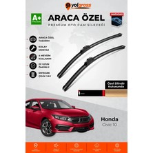 Meka Part Honda Civic 10 Ön Cam Silecek Seti 2015-2021 Premium Araca Özel 65-45 cm A+ Kalite
