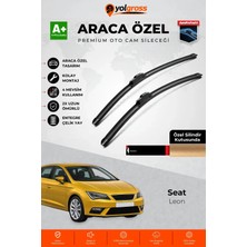 Meka Part Seat Leon Ön Cam Silecek Seti 2012-2020 Premium Araca Özel 65-40 cm A+ Kalite