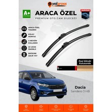 Meka Part Dacia Sandero 3 Hb Ön Cam Silecek Seti 2020 Üzeri Premium Araca Özel 60-40 cm A+ Kalite