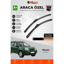 Meka Part Nissan X-Trail Ön Cam Silecek Seti 2001-2007 Premium Araca Özel 60-40 cm A+ Kalite