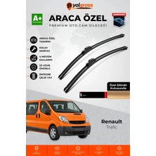 Meka Part Renault Trafic Ön Cam Silecek Seti 2001-2014 Premium Araca Özel 60-53 cm A+ Kalite