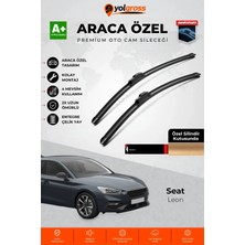 Meka Part Seat Leon Ön Cam Silecek Seti 2020 Üzeri Premium Araca Özel 65-45 cm A+ Kalite