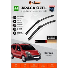 Meka Part Citroen Nemo Ön Cam Silecek Seti 2008 Üzeri Premium Araca Özel 65-48 cm A+ Kalite