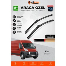 Meka Part Fiat Ducato Ön Cam Silecek Seti 2006 Üzeri Premium Araca Özel 65-55 cm A+ Kalite
