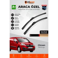 Meka Part Citroen Berlingo Ön Cam Silecek Seti 2008-2018 Premium Araca Özel 65-38 cm A+ Kalite
