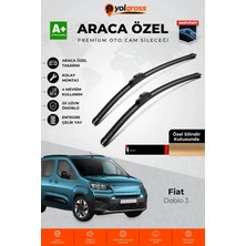 Meka Part Fiat Doblo 3 Ön Cam Silecek Seti 2023 Üzeri Premium Araca Özel 65-43 cm A+ Kalite