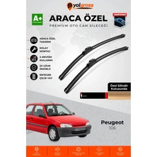 Meka Part Peugeot 106 Ön Cam Silecek Seti 1995-2005 Premium Araca Özel 50-45 cm A+ Kalite