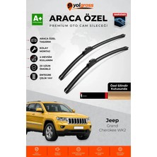 Meka Part Jeep Grand Cherokee Wk2 Ön Cam Silecek Seti 2010 Üzeri Premium Araca Özel 55-53 cm A+ Kalite