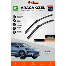 Meka Part Byd Seal U Ön Cam Silecek Seti 2024 Üzeri Premium Araca Özel 60-45 cm A+ Kalite