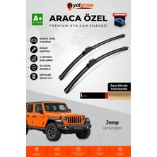 Meka Part Jeep Wrangler Ön Cam Silecek Seti 2017 Üzeri Premium Araca Özel 40-40 cm A+ Kalite