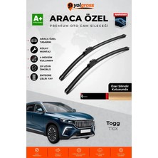 Meka Part Togg T10X Ön Cam Silecek Seti 2023 Üzeri Premium Araca Özel 65-48 cm A+ Kalite