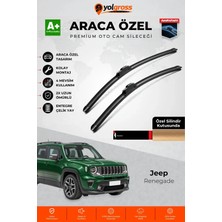 Meka Part Jeep Renegade Ön Cam Silecek Seti 2014 Üzeri Premium Araca Özel 55-50 cm A+ Kalite
