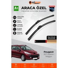 Meka Part Peugeot 207 Station Wagon Ön Cam Silecek Seti 2007-2013 Premium Araca Özel 65-43 cm A+ Kalite