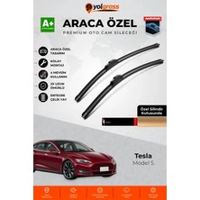 Meka Part Tesla Model S Ön Cam Silecek Seti 2013 Üzeri Premium Araca Özel 70-43 cm A+ Kalite