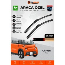Meka Part Citroen Ami Ön Cam Silecek Seti 2020 Üzeri Premium Araca Özel 50 cm A+ Kalite