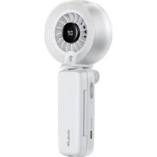 Mcdodo CF-6112 Chill U01 2000MAH 6 Kademeli LED Ekranlı Su Püskürtmeli Katlanabilir Klipsli Fan -Beyaz