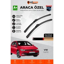 Meka Part Vw Golf 8 Ön Cam Silecek Seti 2020 Üzeri Premium Araca Özel 65-45 cm A+ Kalite