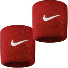 Nike Swoosh Wristbands Bileklik Standart Beden Kırmızı Renkli Havlu Modeli Spor Kullanımı İçin