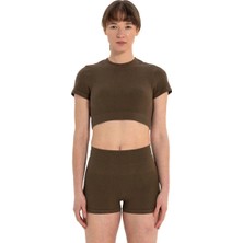 Inguz Seamless Pamuk T-Shirt Kahverengi - L/xl