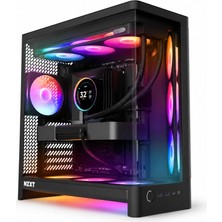 Nzxt H6 Rgb+ (2026) CC-H62FB-P1 Siyah Kompakt Çift Bölmeli Temperli Cam USB 3.0 Atx Mid Tower Kasa