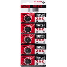 Maxell CR1632 5 Adet Düğme Pil 3 V Voltajlı Yüksek Performanslı Lityum Pil