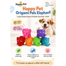 Happy Pet Origami Pals Elephant Lateks Renkli Origami Fil Köpek Oyuncağı Küçük Boy - Minik Çiğneme Canavarları Için Dayanıklı Yapı!