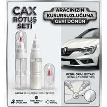 CAXCOLORS Cax Özel Kodlu Araç Çizik Giderme Rötuş Boyası Seti 25 ml Pratik Taş Izi Tamir Kit Hızlı Sonuç ( Renault - 369 (Opal Beyazı) )