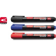 Rayno RYN10454 Mavi Yuvarlak Uçlu Paint Marker 12’li