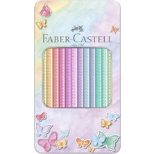 Faber-Castell 12'li Pastel Boya Seti – Parlak ve Canlı Renkler, Ergonomik Üçgen Tasarım, Dayanıklı Metal Kutu
