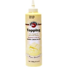 Fo Topping Beyaz Çikolata Aromalı Dondurma ve Tatlı Sosu 1000gr Lezzetli Topping