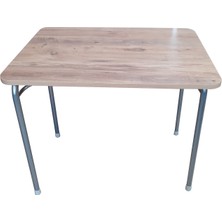 Depolife Katlanır Mutfak Yemek Masası 60 x 90cm Klasik Tasarım Yonga Levha Toz Ceviz Renk