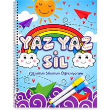 Yazıyorum Siliyorum Öğreniyorum, Kalemli Okul Öncesi Çizgi Çalışmaları Etkinlik Kitabı (Silgili Kalemi Hediye)