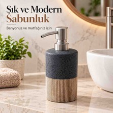 Kea Ev Eşyaları Dekoratif Sıvı Sabunluk Tezgah Üstü Banyo Mutfak Sabun Dispenseri Şık Modern Tasarım 19 cm