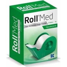 Rollmed Hipoalerjenik Kağıt Flaster 2,5x5 cm Hassas Ciltler İçin Düşük Alerji Riski 5 Adet