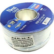 Next YE-6401 CCS RG6 U/4 100 Mt Anten Kablosu Beyaz Yüksek Performanslı ve Dayanıklı Tasarım