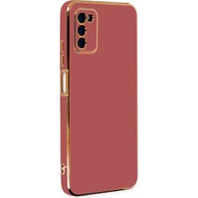 Efnaz Style Samsung Galaxy A03S Kılıf Volet Silikon - Kırmızı