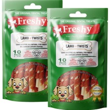 Freshy Kuzu Etli Burgu Çubuk 200 gr - 20 Adet Doğal Köpek Ödülü Sağlıklı Çiğneme Keyfi